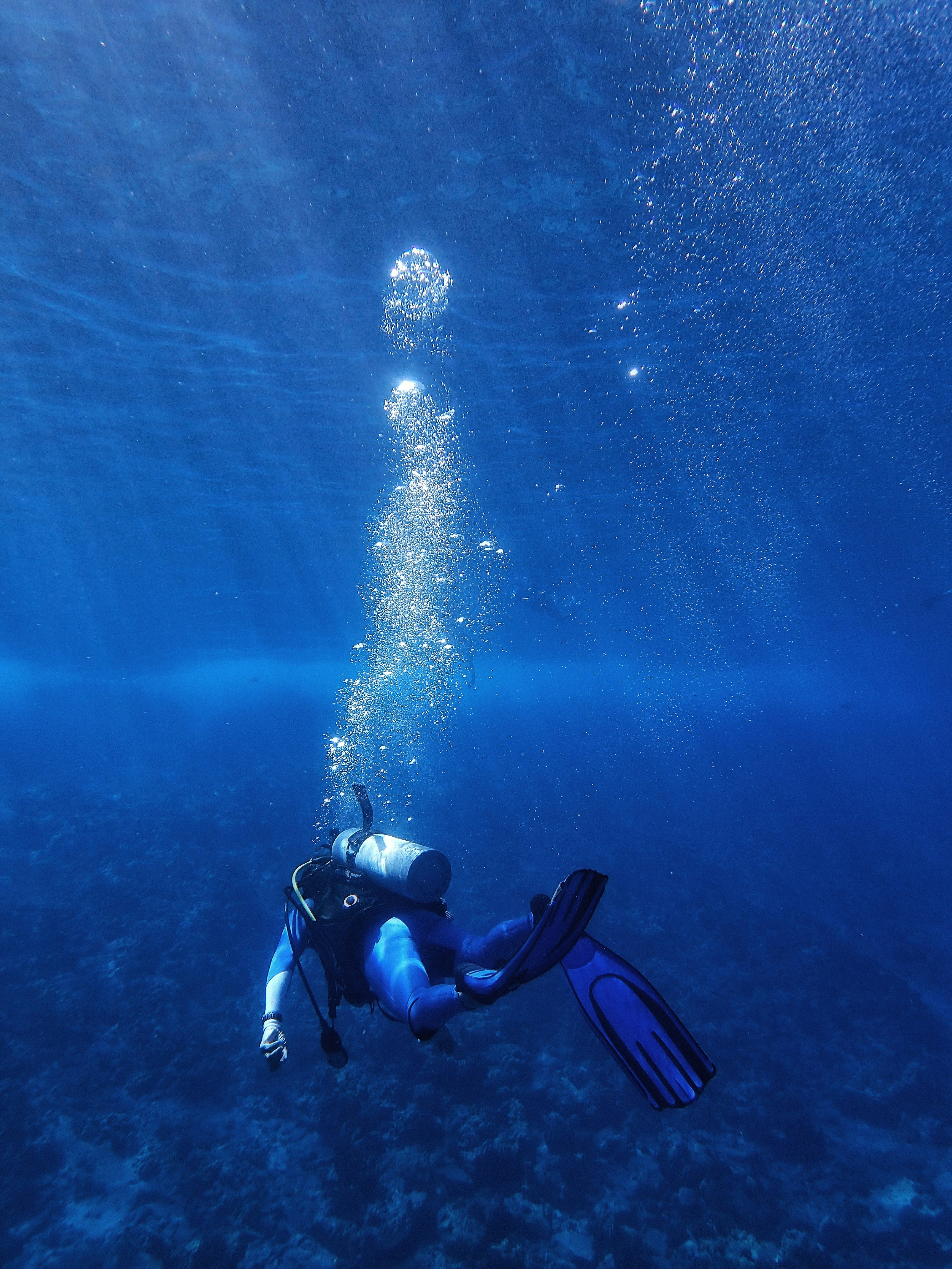 Diver descending